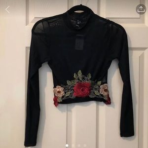 Windsor Rose mesh top